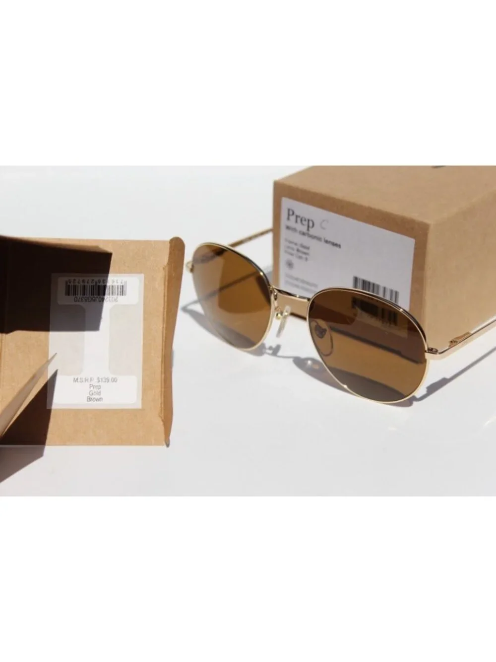 SMITH OPTICS Prep Sunglasses Gold/Brown Round NEW $139 - Picture 8 of 8